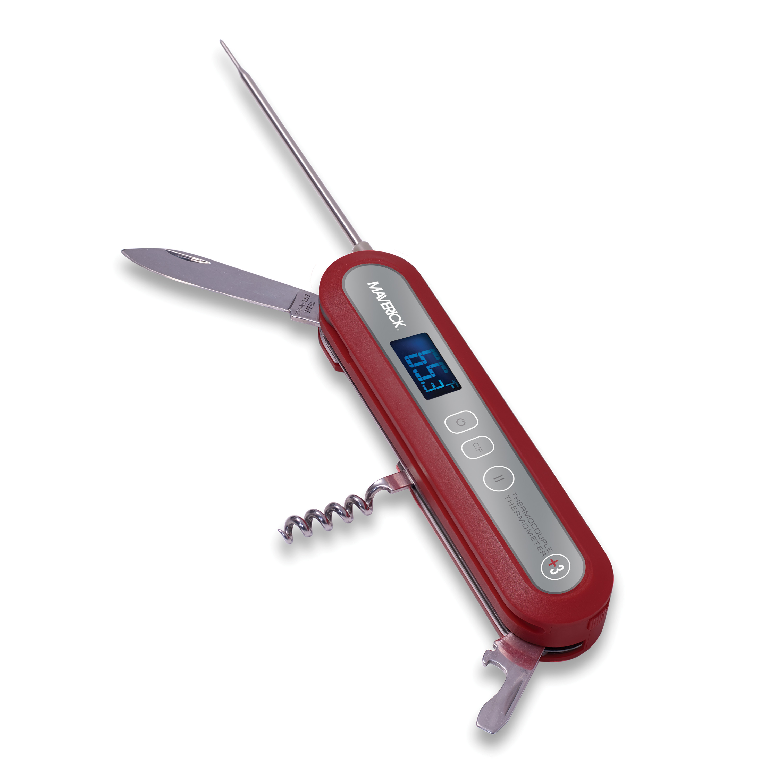 Digital Thermocouple Thermometer with Folding Probe