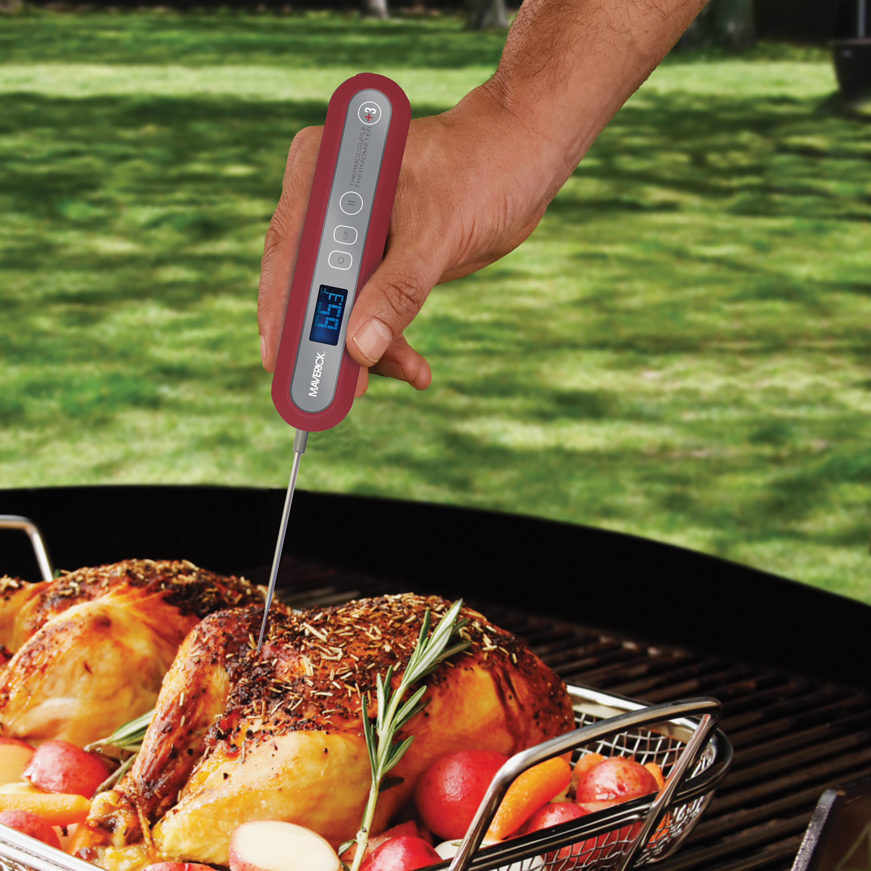 Digital Meat Thermometer & Timer with Pager