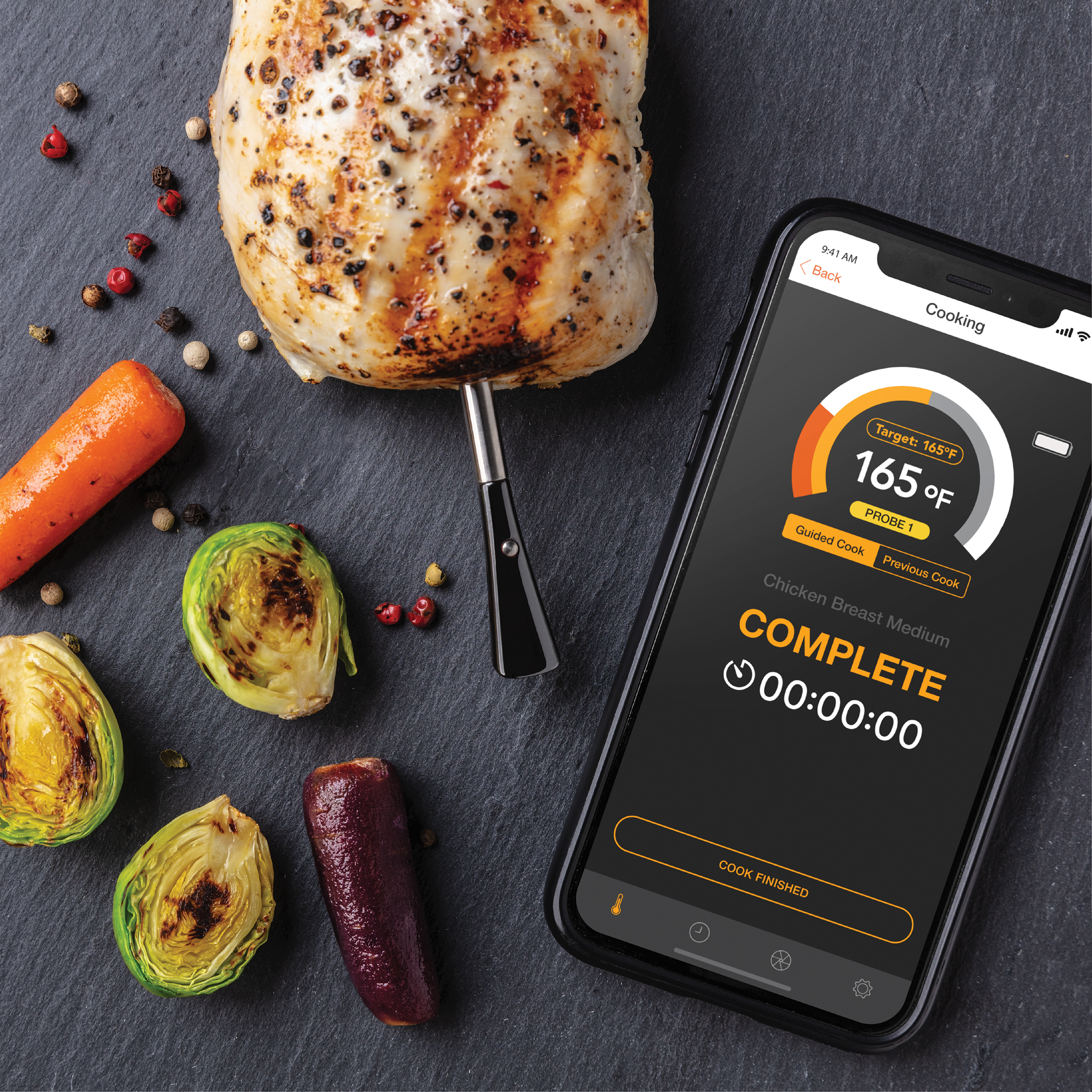 Tenergy MeatSmart App Controlled Wireless Food Thermometer