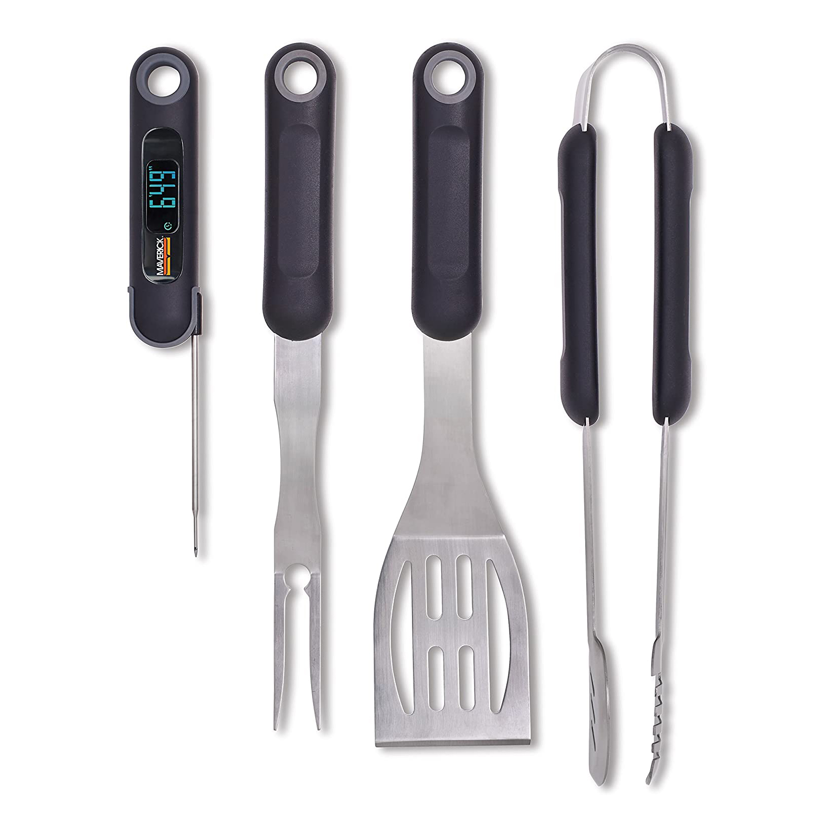2pc GrillIng Set - 15 Tongs and Digital Thermometer - Ergo Chef